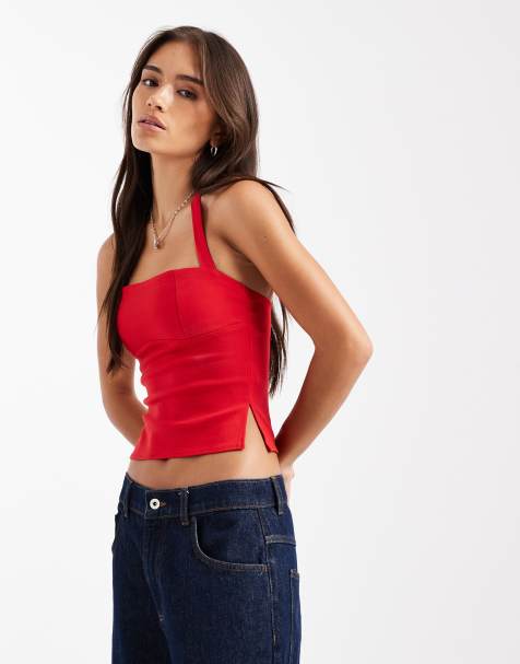 Edikted Dara halter top in red - view 1