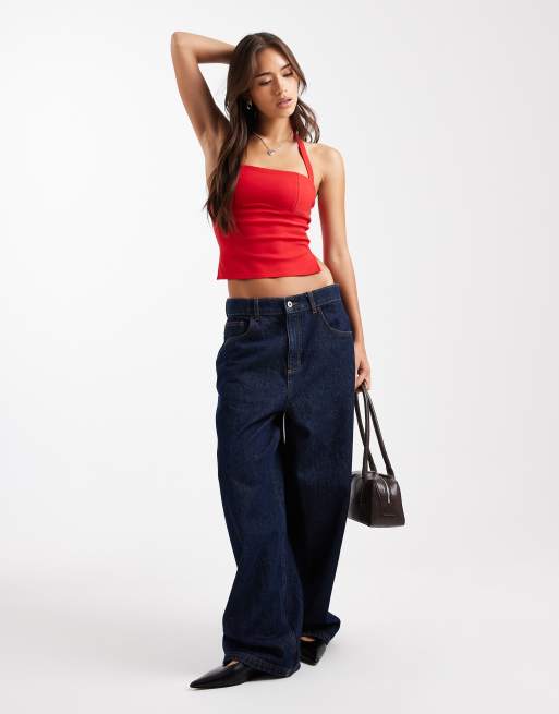 Edikted Dara halter top in red, 3 of 4