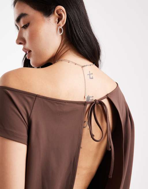 dorie off shoulder cut out mini dress Dorie Off Shoulder Cut Out Mini Dress