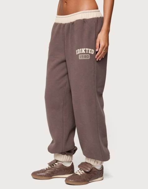 Edikted Edikted 1980 sweatpants in brown - view 1