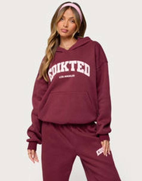 Edikted Edikted la hoodie in burgundy - view 1
