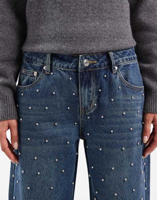 Edikted Esmay studded low rise jean blue, 4 of 5