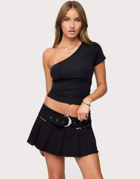 Edikted Gayla one shoulder top in black - view 1