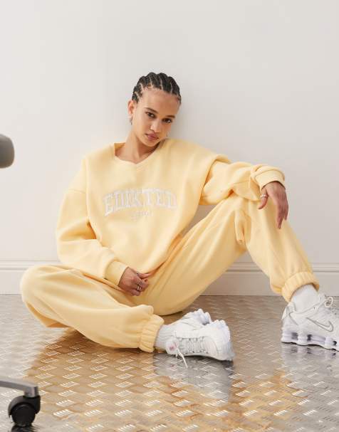 Edikted – Girl – Gul sweatshirt med v-ringning, del av set - view 1