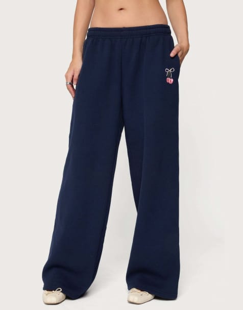 Edikted I don't chase i attract sweatpants in navy - view 1
