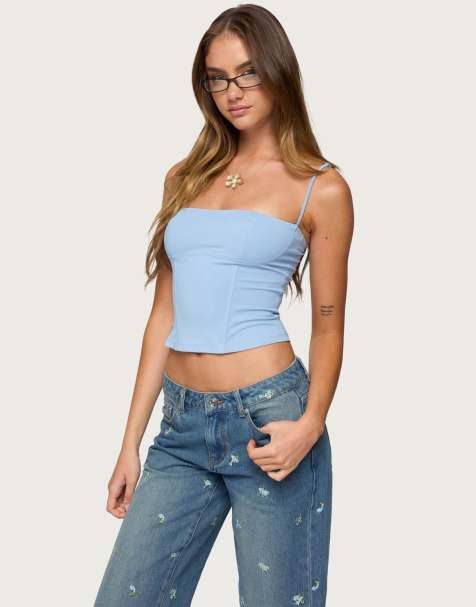 Edikted Juno corset in light blue - view 1