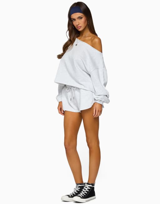 Edikted kordelia shorts in light-grey-melange, 4 of 4