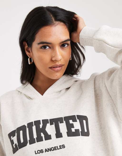 Edikted LA hoodie in grey, 3 of 4