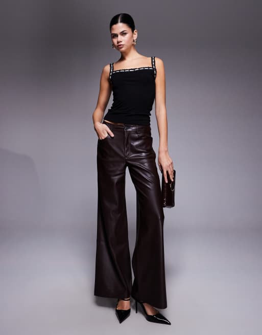 Edikted Leliani lacey tank top in black, 4 of 4