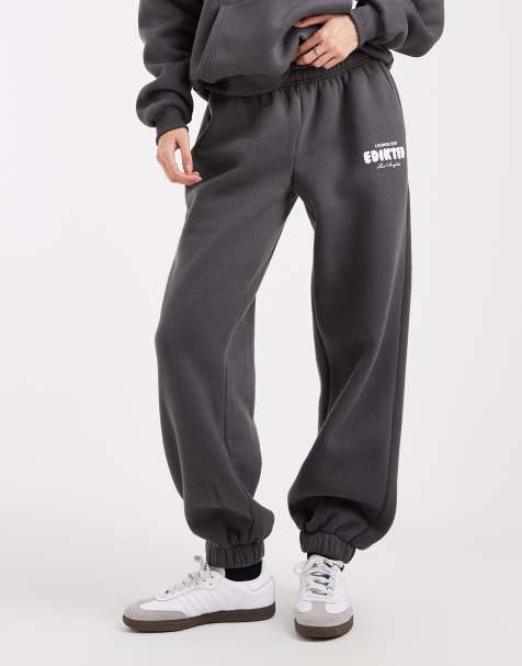 Edikted Lounge edit tracksuit bottoms in grey (part of a set) - view 1