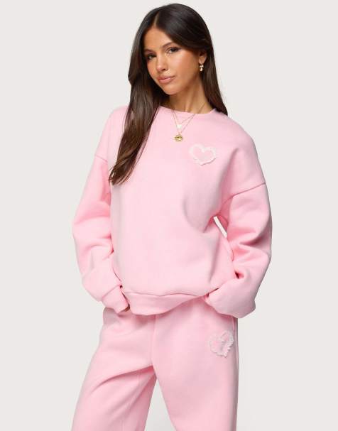Edikted Love edikted oversized sweatshirt in light pink