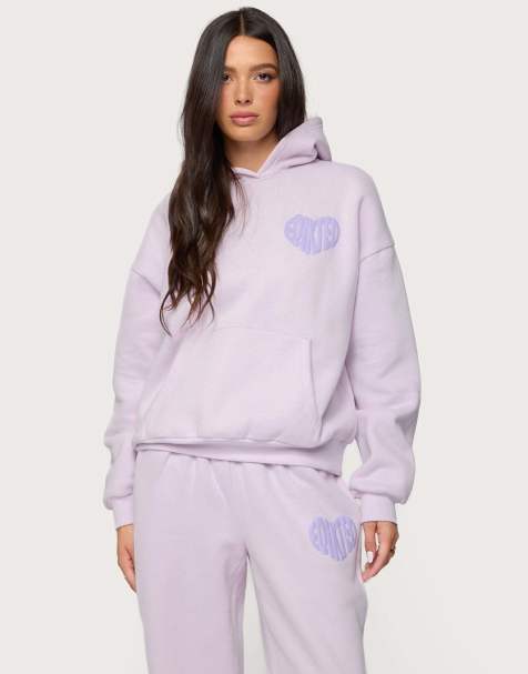Edikted Major love edikted hoodie in lilac - view 1