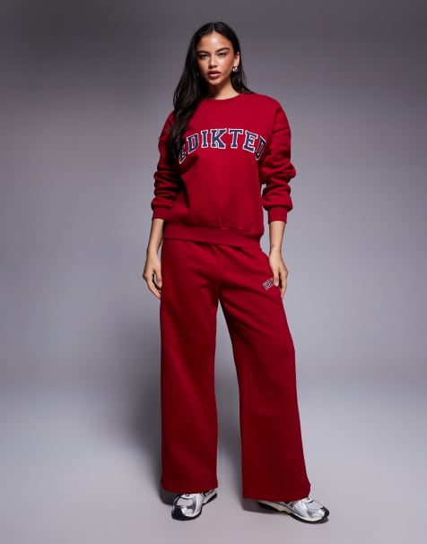 Edikted major sweatpants set in red - view 1