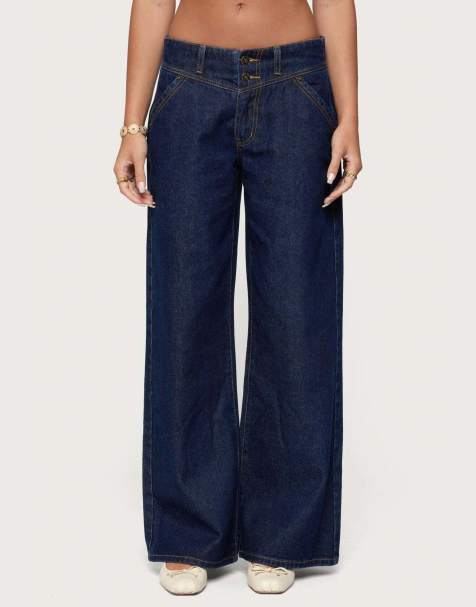 Edikted Meredith low rise jeans in blue - view 1