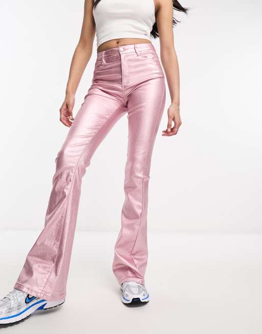 Pants & Jumpsuits, Pink Low Rise Flare Sweatpants