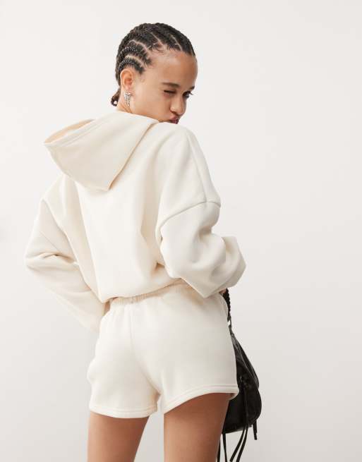 Edikted mon cheri shorts in cream co-ord