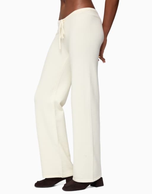 Edikted montanna knit pants in cream, 3 of 5