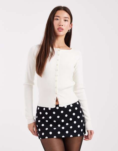 Edikted Noreen polka dot mini skort in black - view 1
