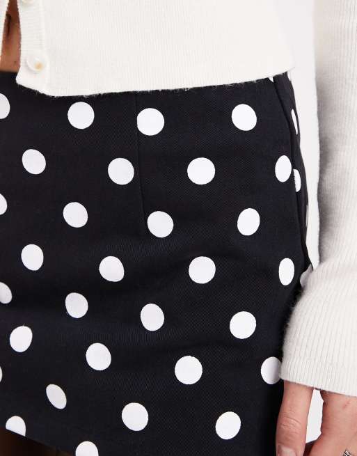 Edikted Noreen polka dot mini skort in black, 4 of 5