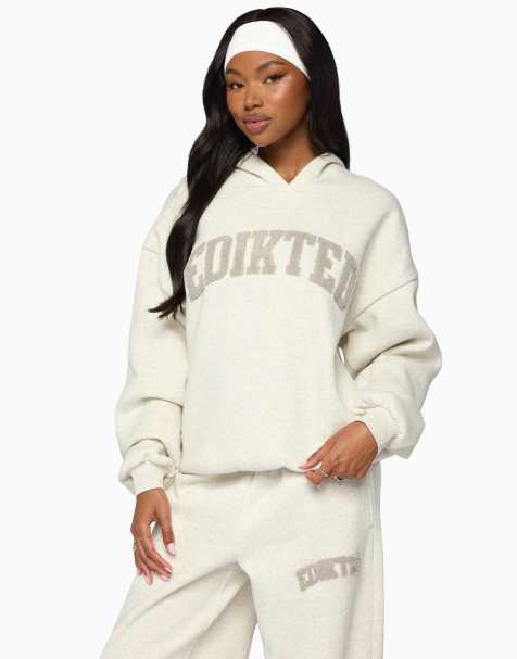 Edikted oversized hoodie in light-grey-melange - view 1
