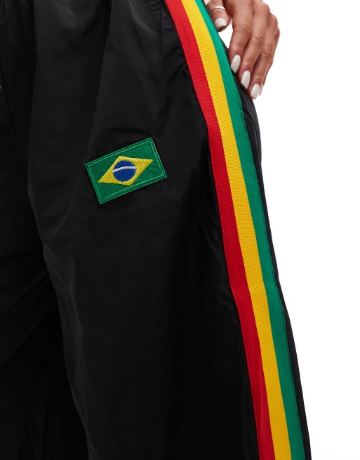 Edikted - Oversized træningsbukser med poset pasform og Brasilien-detaljer, 2 af 4