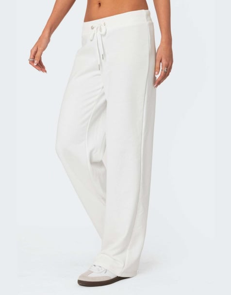 Edikted Quinn straight leg sweatpants in gray - view 1