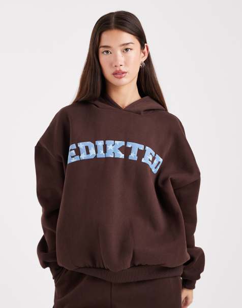 Edikted Really hoodie in brown (part of a set) - view 1