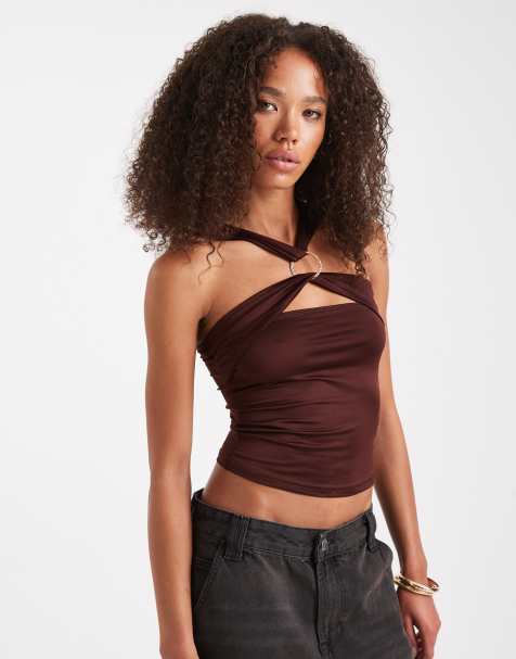 Edikted Rivera ring cut out top in brown - view 1