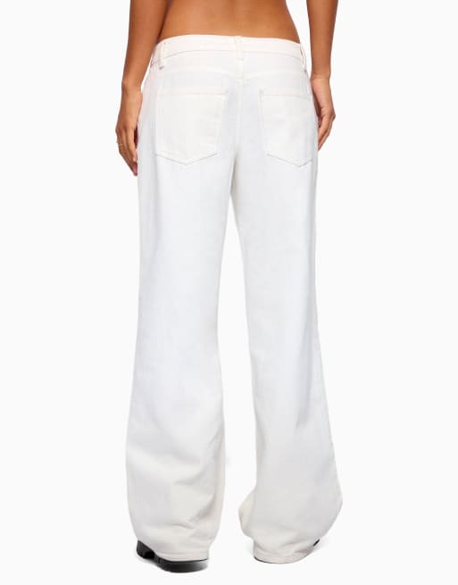 Edikted roman low rise baggy jeans in white, 2 of 4