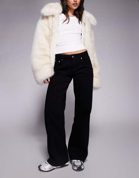 Edikted Roman low rise slouchy jeans in black - view 1