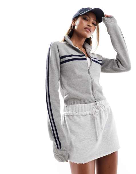 Edikted – Roxanne – Strickjacke in Grau mit Reißverschluss - view 1