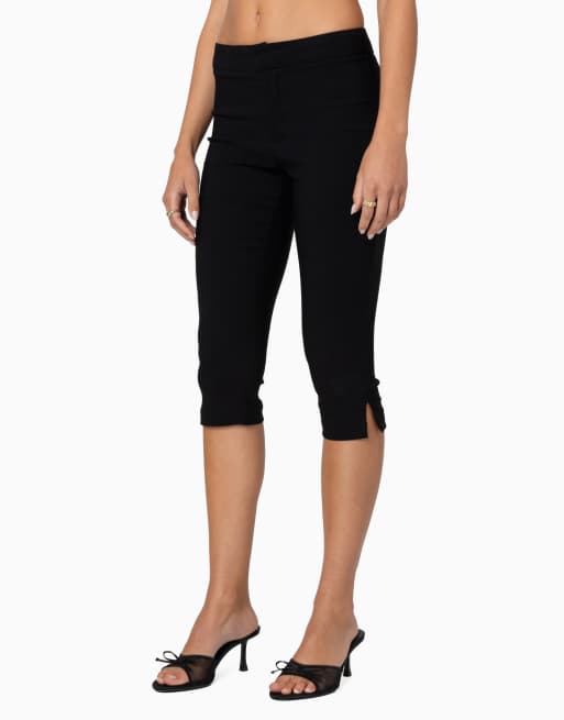 Edikted sarafina capri pants in black, 3 of 4