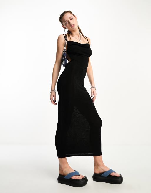 sachin and babi light blue dress Edikted strappy backless maxi bodycon dress