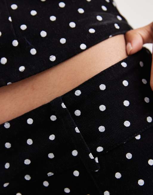 Edikted Twyla polka dot stretch shorts in black | ASOS