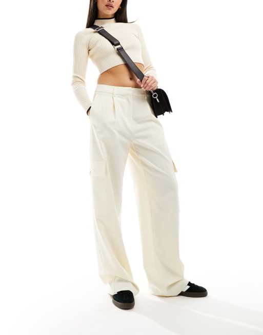 EDITED – Elegante Hose in Creme mit Taschen