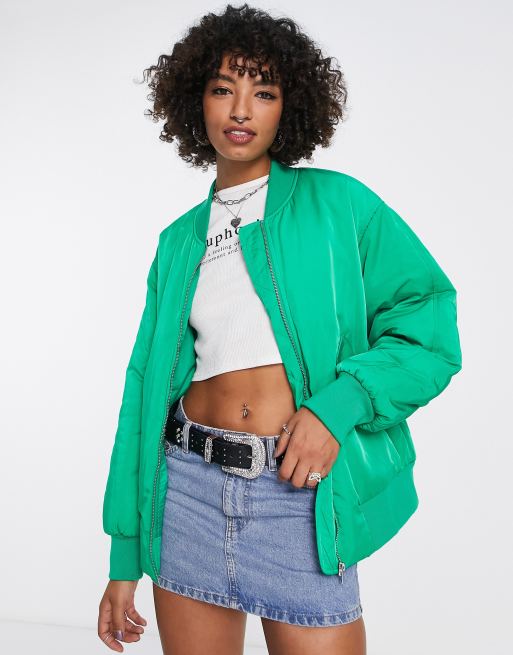 EDITED - Giacca bomber oversize verde intenso
