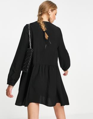 Edited Jenni button mini dress in black 