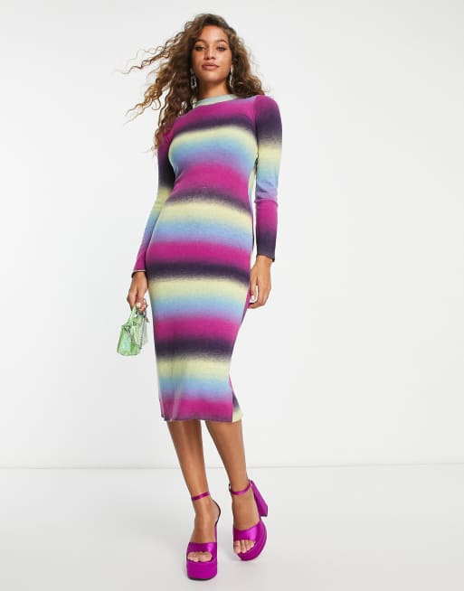 Long rainbow clearance dress