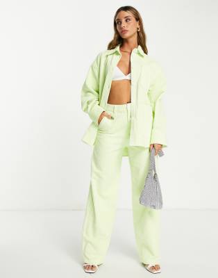 Edited overshirt co-ord in green corduroy - ASOS Price Checker