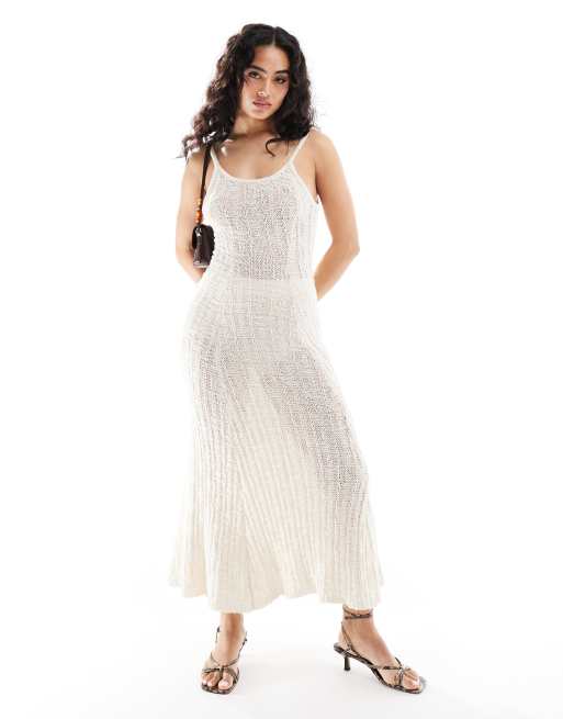 Edited - Robe crochetée mi-longue - Crème