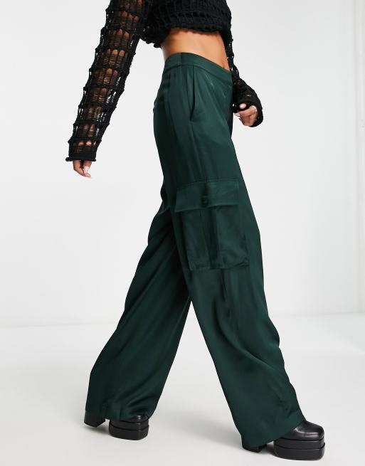 Zara Satin Cargo Pants ($40)  Cargo trousers, Cargo trousers