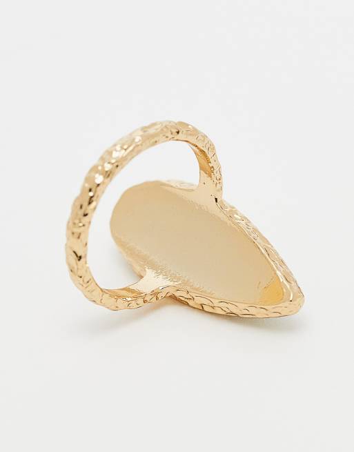 Édition limitée - ASOS DESIGN Curve - Bague en plaqué or 14 carats avec pierre semi-précieuse, 3 de 3