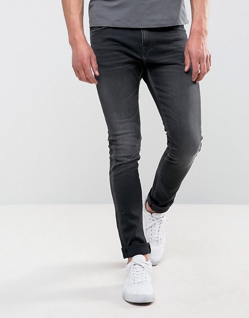 Edwin ED-90 Skinny Straight Jeans Goth Black | ASOS