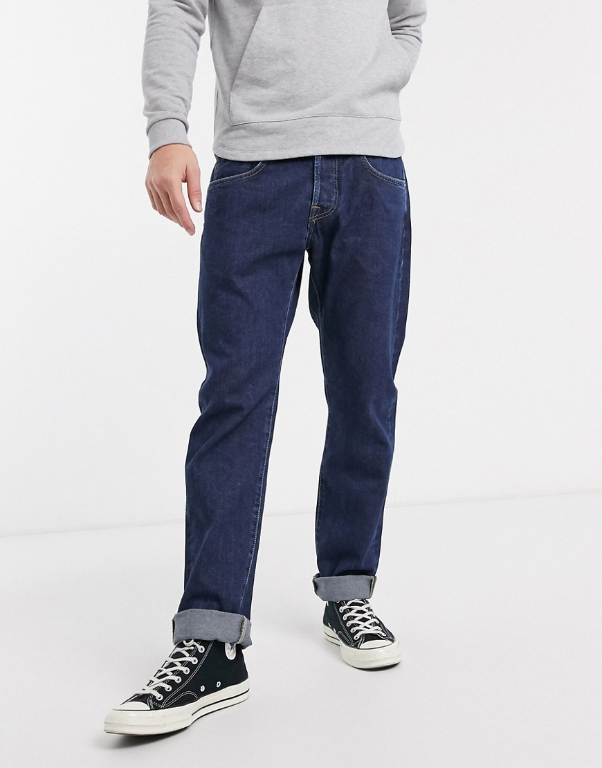 Edwin ED55 – Bleka jeans i regular fit med avsmalande ben-Blå