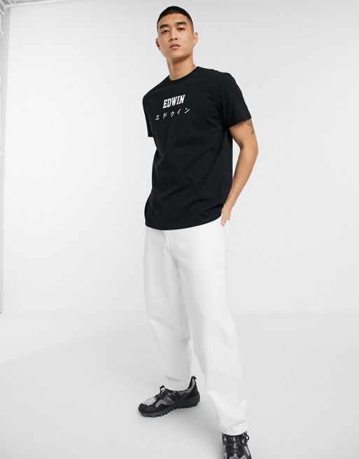 Edwin Japan brand logo t-shirt in black