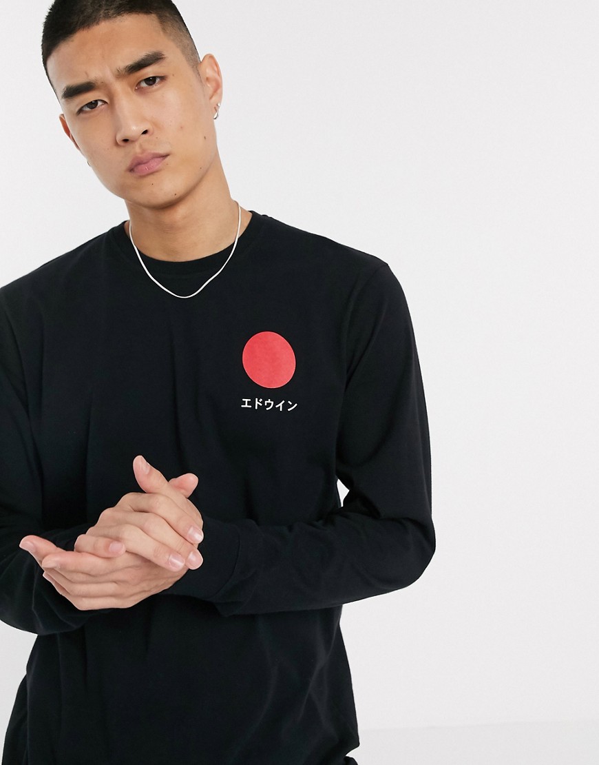Edwin - Japanese Sun - T-shirt met lange mouwen in zwart