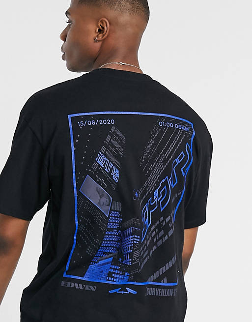 Edwin Tokyo graphic t-shirt with back print in black | ASOS