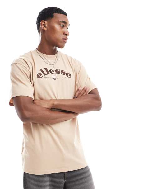 Eellesse - Franks - Beige T-shirt med brystlogo - view 1