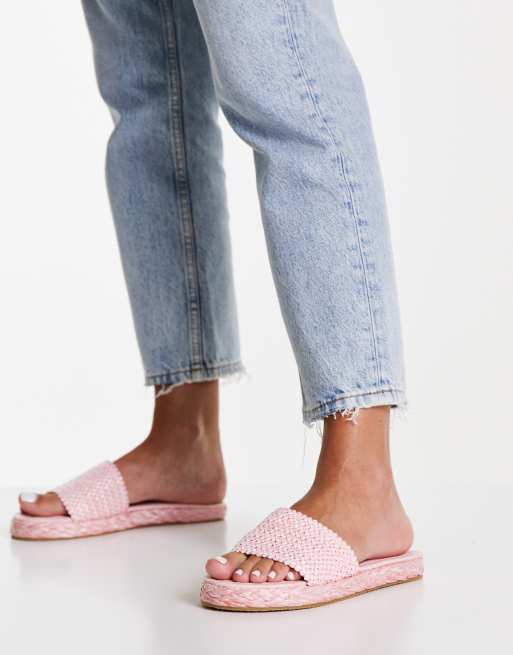 Ego – Beach Bums – Rosa, vävda tofflor