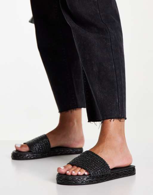 Ego Beach Bums woven sliders in black, 2 of 4